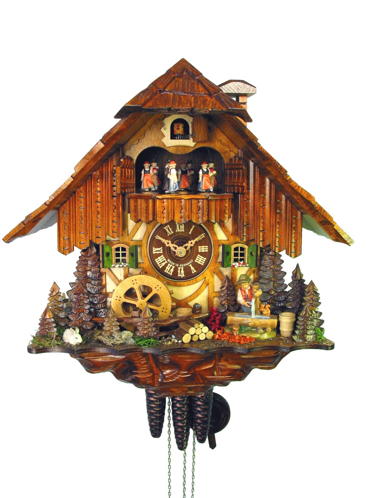 August Schwer Cuckoo Clock 1Day Movement Black Forest Fetching Water 4.0450.01.C