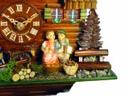 August Schwer Cuckoo Clock 1Day Movement Black Forest Kissing Couple Clock 3.0502.01.P