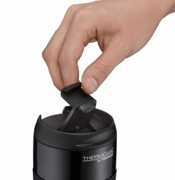Thermos Tumbler 'Pro' 0.4L Black- Lime with collar