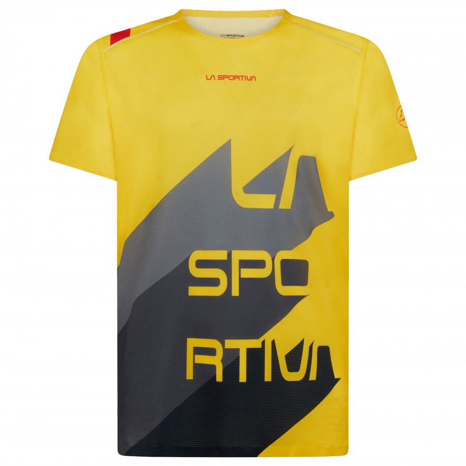 La Sportiva Stream Tshirt Yellow Carbon P10100900