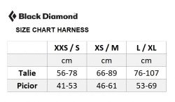 Size Chart BD Momentum 4S Harness