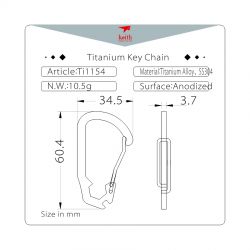 Carabiniera accesorii Keith Titanium Key Chain Ti1154 (1)
