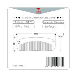 Pieptene Keith Titanium Ultrathin Comb (1)