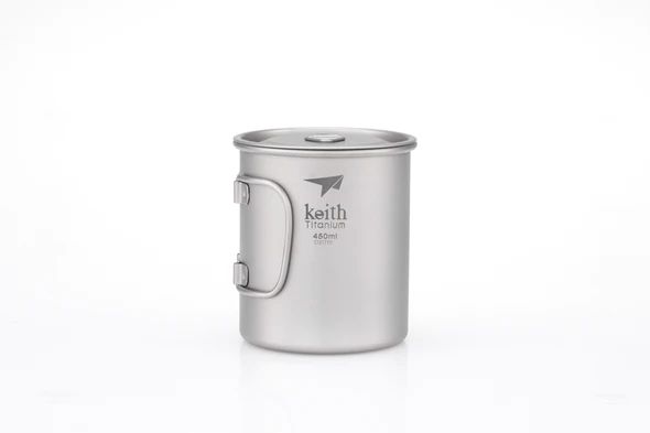 Cană Keith Titanium Single-Wall Mug 450 ml cu capac