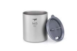 Cană Keith Titanium Double-Wall Mug 600 ml cu capac