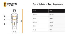 SR Size Chart Uni Top