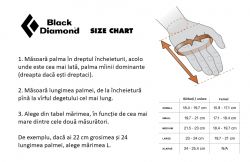Tabel de marimi Black Diamond manusi