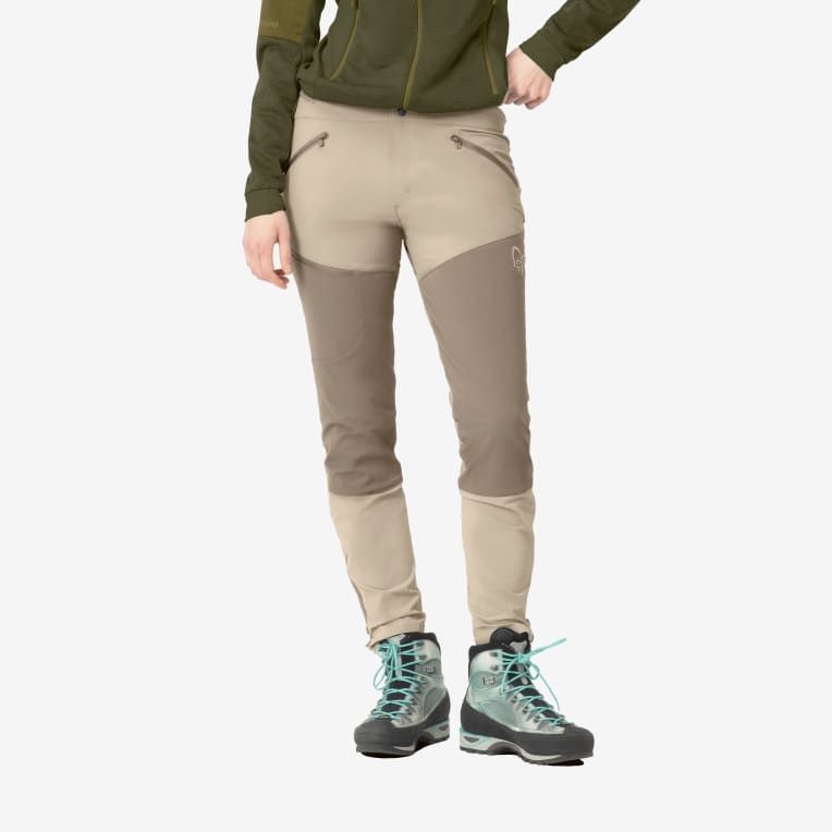 Pantaloni softshell Norrona Falketind rugged slim Pure Cashmere 2