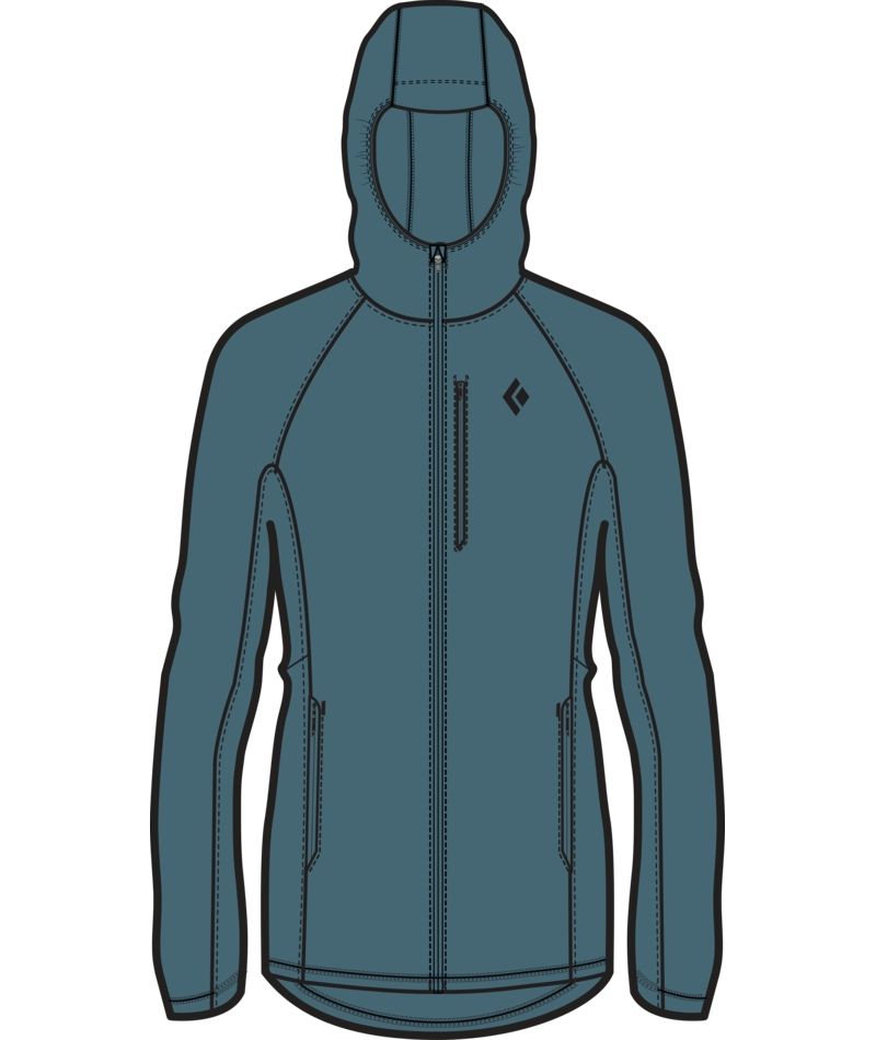 744128 4064 W Coefficient Storm Full Zip Hoody Creek Blue 100 