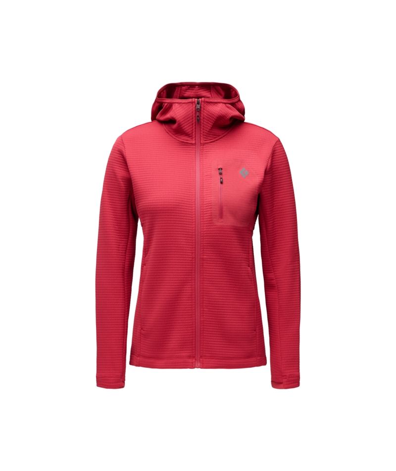 744120 6030 Women's Diverge Full Zip Hoody Mineral Red 01 