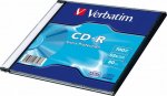 CD-R VERBATIM  700MB, 80min, viteza 52x,   1 buc, Slim Case, 