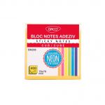 Bloc notes adeziv 76x76 mm 6 culori DACO (Post-it)