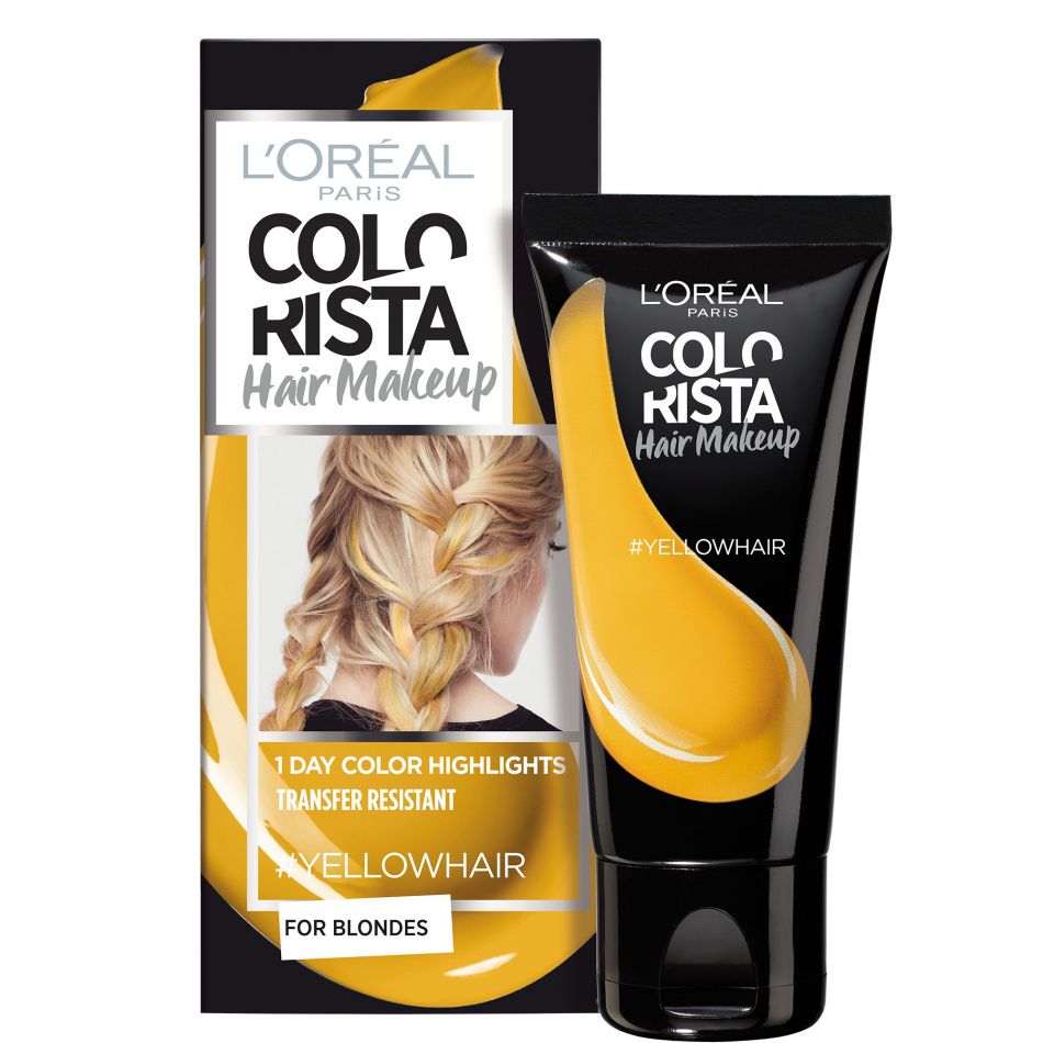 Hair Makeup 1 Day Colour Highlights L' Oreal Colorista Yellow Hair 30 ml