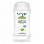 Deodorant antiperspirant stick soothing Simple Kind to Skin 40 ml