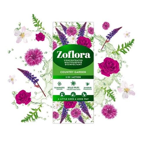 Dezinfectant antibacterian Zoflora Country Garden 3 in1 Action concentrat 120 ml