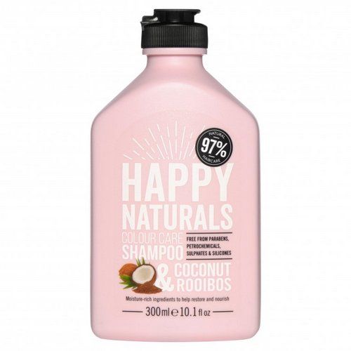 Sampon pentru par vopsit 97 ingrediente naturale Happy Naturals Coconut  Rooibos 300 ml