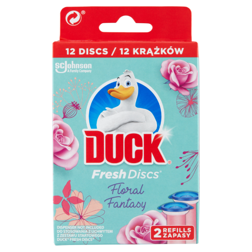 Rezerva cu gel pentru vasul de toaleta Duck Fresh Discs Floral Fantasy 2 x 36 ml