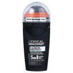 Deodorant antiperspirant roll-on L'Oreal Men Expert Carbon Protect Total Protection 5 in1, 50 ml
