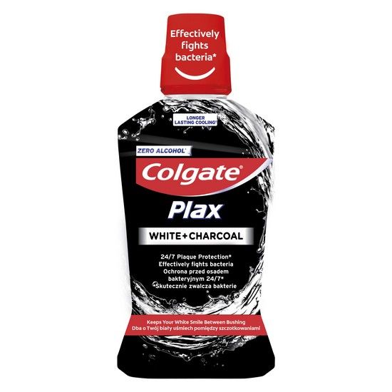 Apa de gura cu carbune activat fara alcool Colgate Plax White  Charcoal 500 mljpg