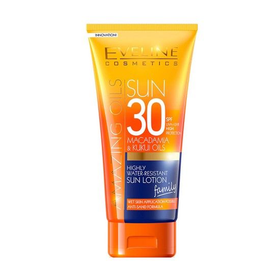 Lotiune de plaja Eveline Cosmetics Sun 30 SPF Macadamia  Kukui Oils 200 ml