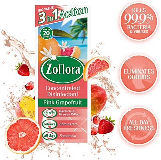 Solutie multisuprafete Zoflora Pink Grapefruit 3 in1 Action concentrat 500 ml
