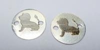 Banut argint .925 10 mm gravat zodia leu   argint 925