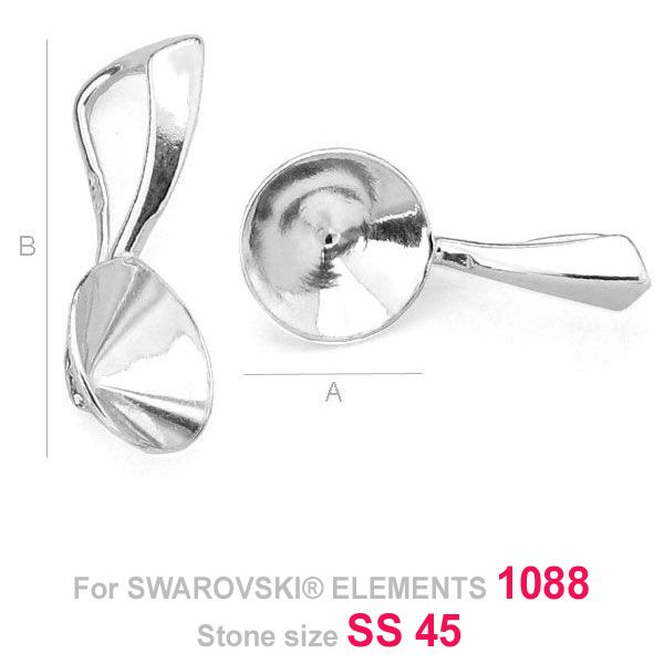 Agatatoare pandant, argint 925 pentru swarovski 1088 10 mm