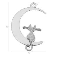 925 sterling silver pendant A=22.00 mm, B=14.90 mm, C=1.10 mm