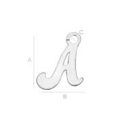 925 sterling silver letter A
