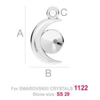 925 sterling silver pendant for 6 mm rivoli