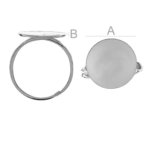 Baza de inel argint 925, 15 mm 