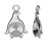 pandant argint 925  pinguin pentru swaovsli 1122  6 mm 