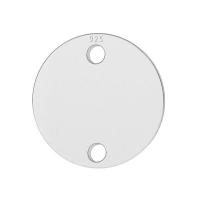 10 mm 925 sterling silver engravable disc without links