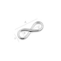 17.50 mm 925 sterling silver infinity