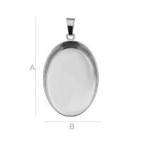 925 sterling silver magic gloss accessory for magic gloss A=25.00 mm, B=18.00 mm