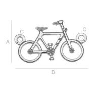 pandant argint 925 bicicleta 