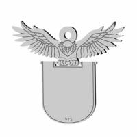 925 sterling silver egravable eagle pendant