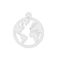 20 mm 925 sterling silver globe pendant