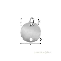 10 mm 925 sterling silver engravable disc