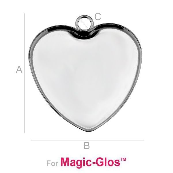 Inima argint 925 pentru magic gloss