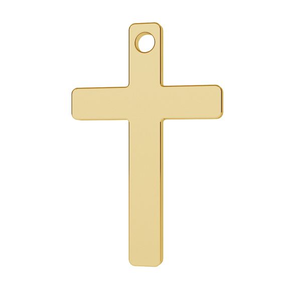 cruce aur 14k au 585   placat cu aur de 24 k  15 mm 