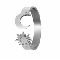 SUN & MOON RING, STERLING SILVER 