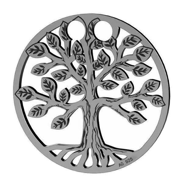 charm argint 925 placat cu rodiu copacul vietii 