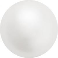 perle Preciosa 8mm white, cu gaura strapunsa dintr-o parte in alta