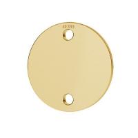 coin 16mm 8k gold plated with 18k gold