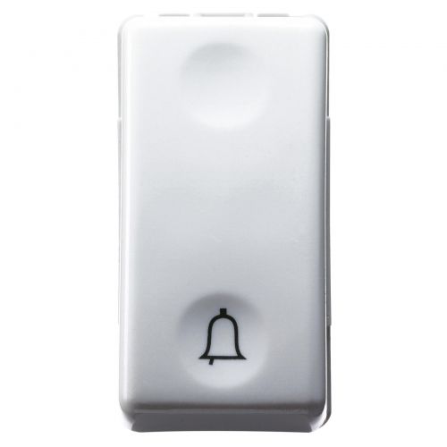 GW20512 - PUSH-BUTTON 1P 250V ac - NO 10A - WITH SYMBOL BELL - 1 MODULE - SYSTEM WHITE