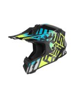 Casca Acerbis Steel Carbon Light Blue/Yellow Fluo