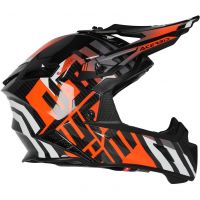 Casca Acerbis Steel Carbon  Black/Orange Fluo