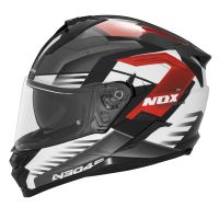 Casca NOX  FULL FACE  Culoare BLACK/WHITE/RED Marime XXL