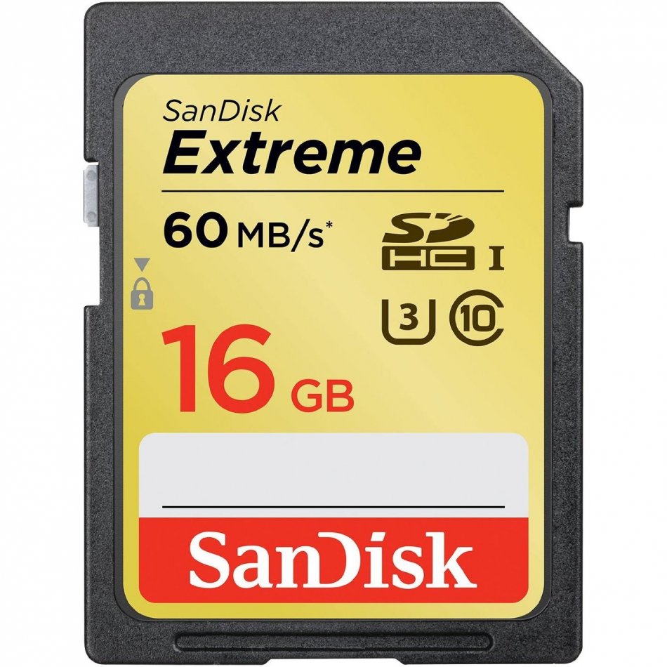 Card memorie SanDisk 16GB Extreme SDHC UHSI  60MB